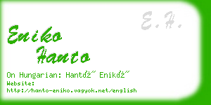 eniko hanto business card